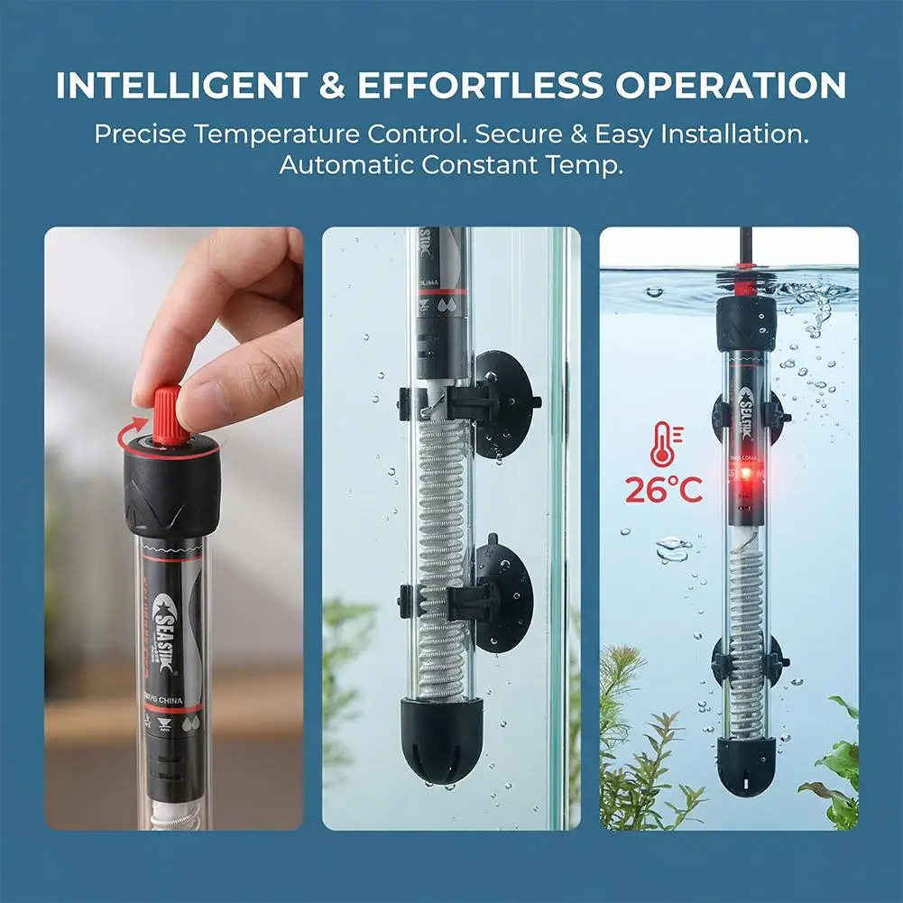 Aquarium Fish Cold Water - Chauffe-eau d'aquarium réglable 25W-300W, thermostat submersible