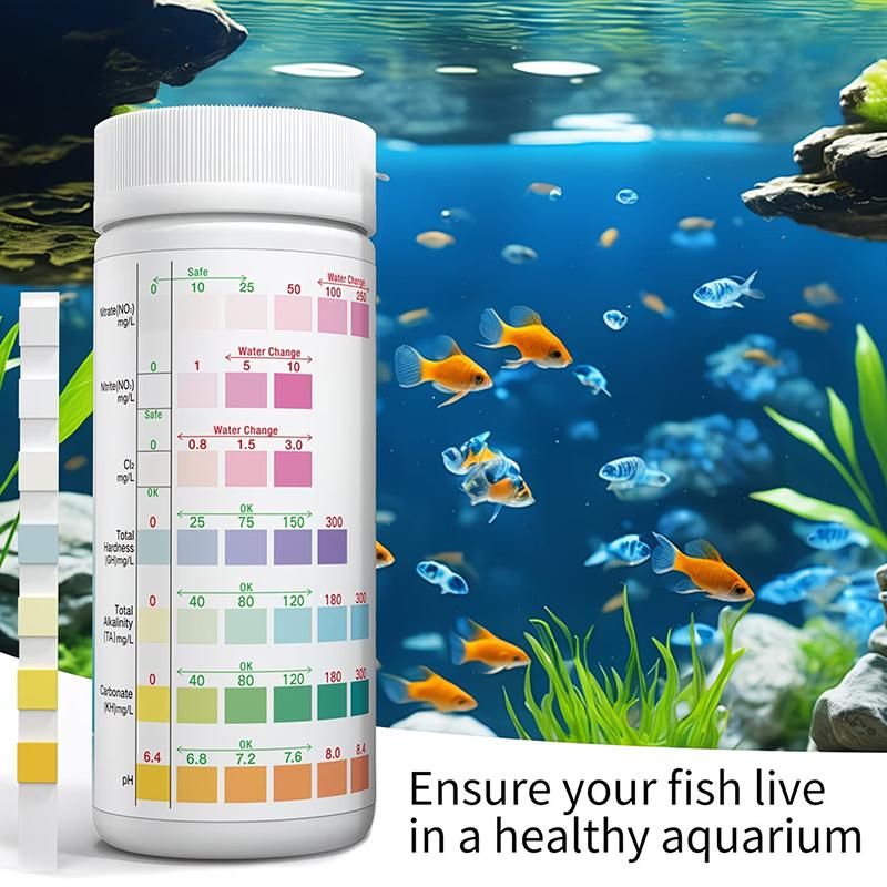 Aquarium Test Kit - Bandelettes de Test d'Eau pour Aquarium