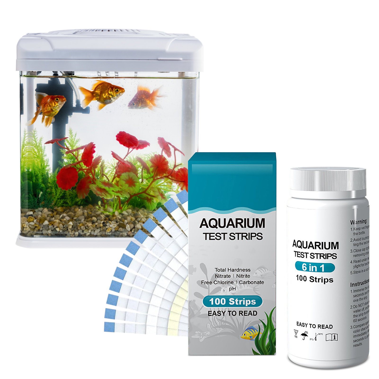 Aquarium Test Kit - Kit de bandelettes de test de