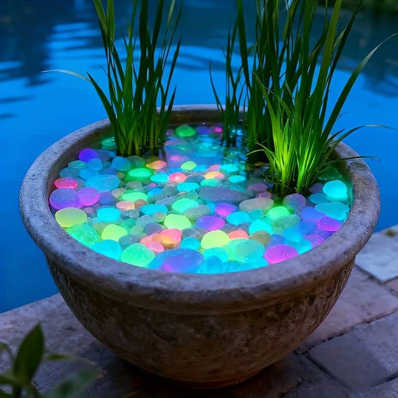 Aquarium Fish That Glow In The Dark - 200 pierres lumineuses pour jardin, allée,